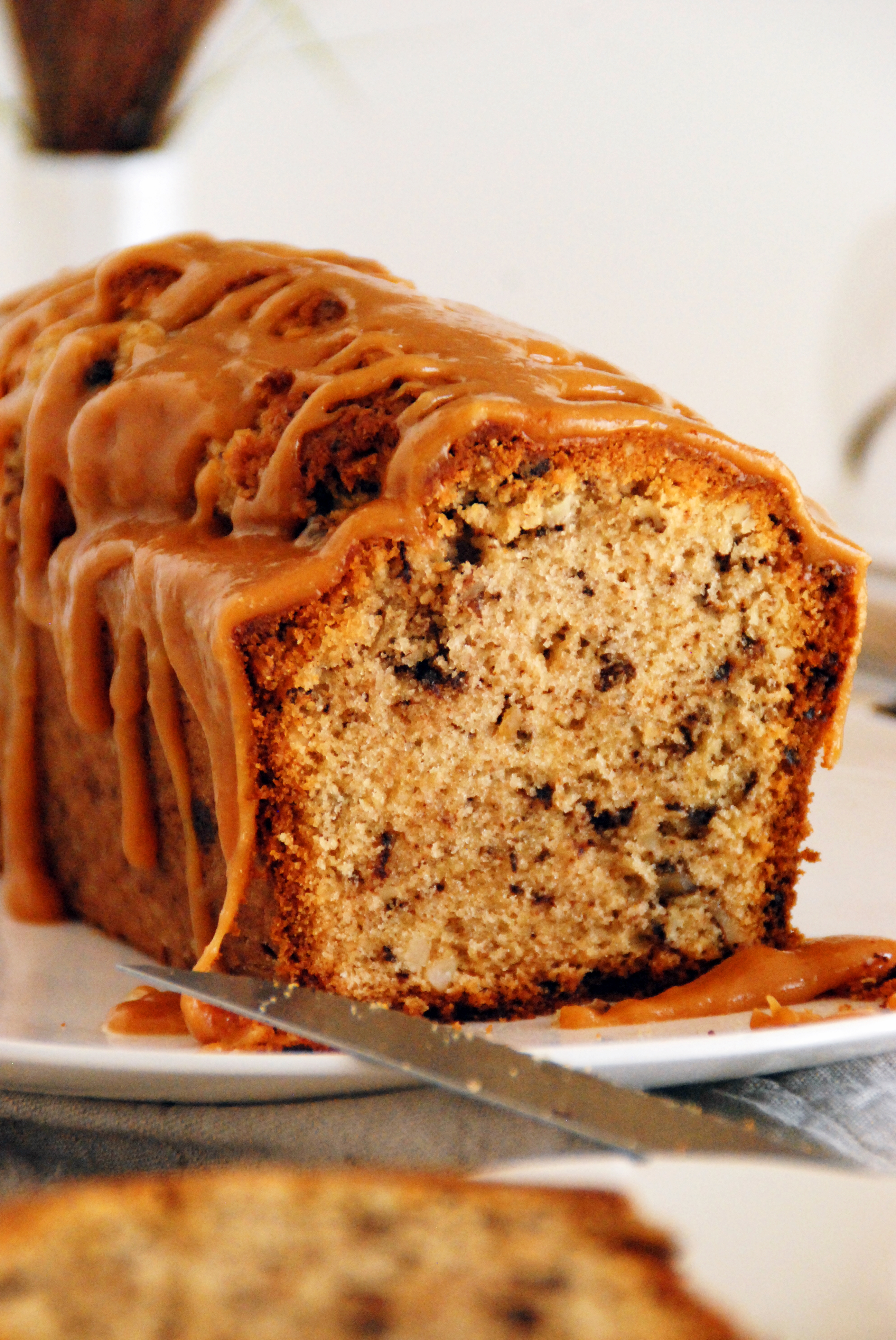 Schoko Gewürzkuchen mit Karamellglasur